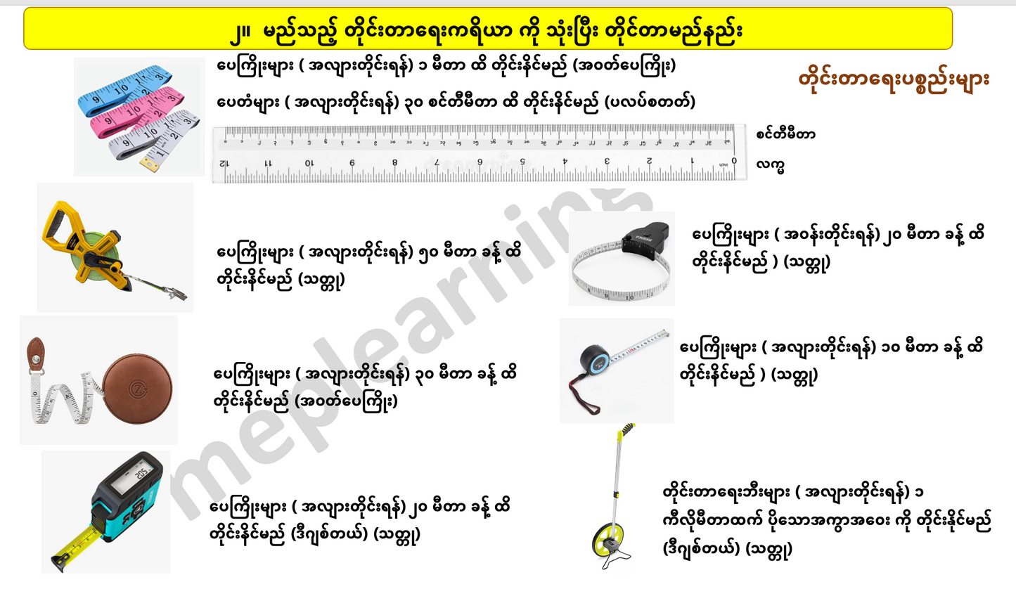 G 3 M တတိယတန်းသင်္ချာ (၅)